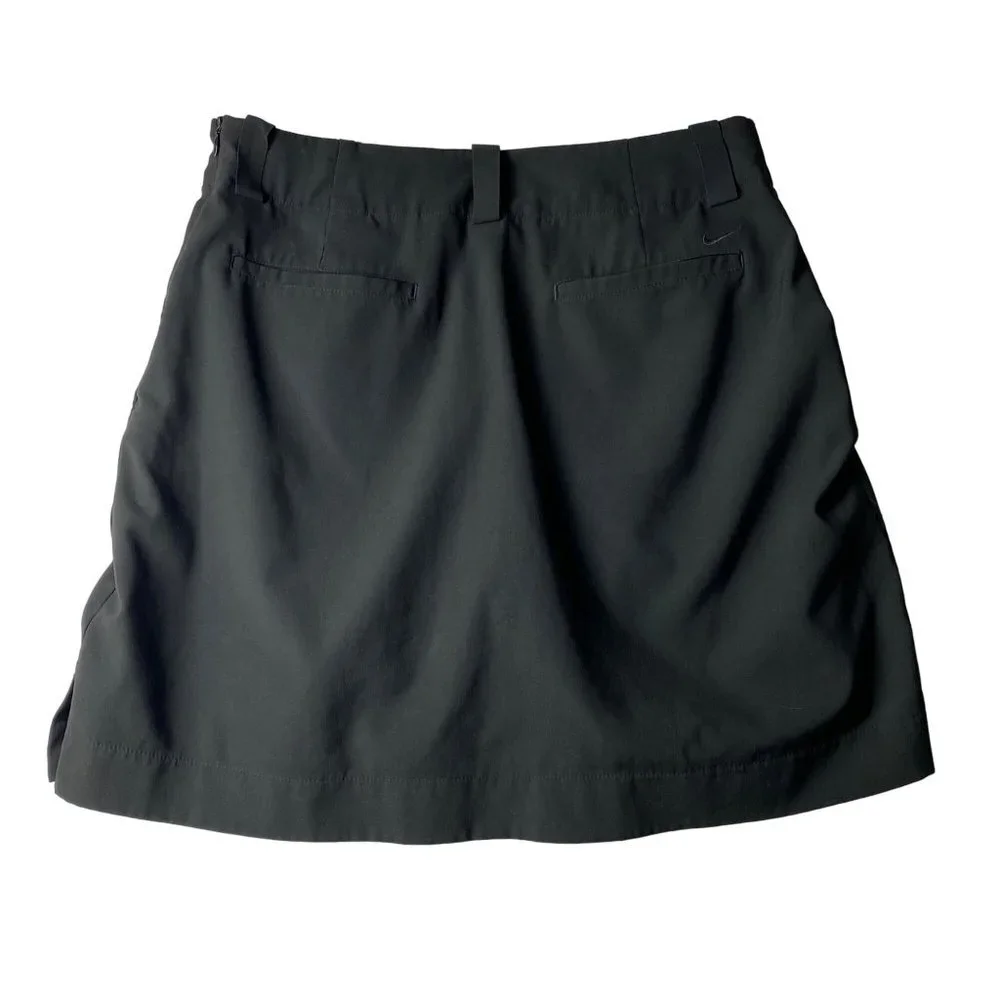 Nike Golf Skort Women Size 8 Black Fit Dry Skirt‎ Shorts Athletic Tennis Pockets